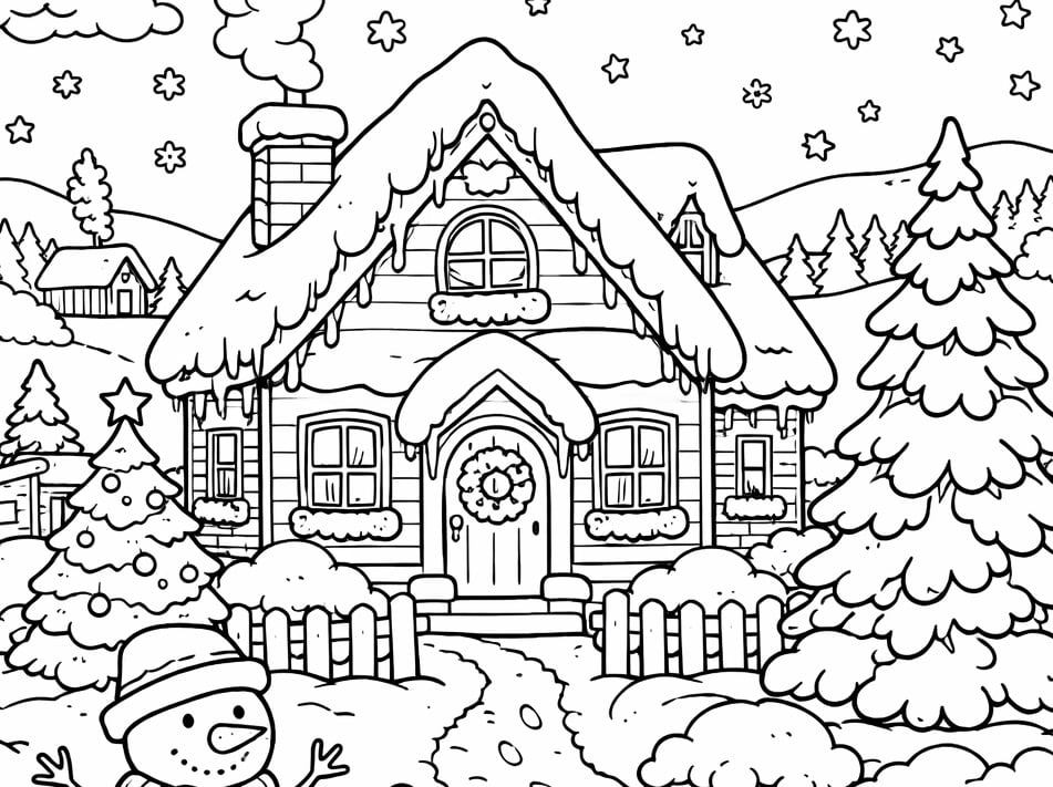 Ausmalbilder für Weihnachten, Winter und Silvester – schöne PDF-Vorlagen zum kostenlosen Download